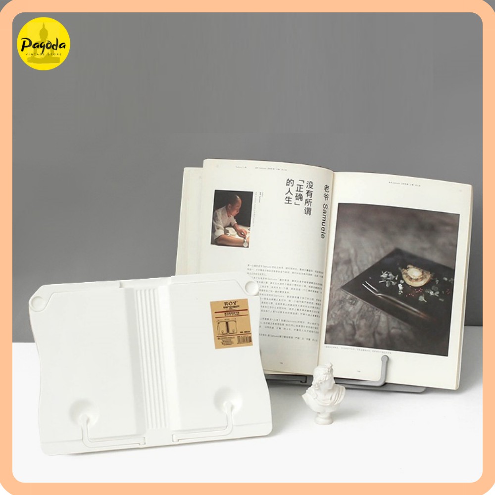 (SP mới) Giá đỡ, kẹp sách, ipad điều chỉnh góc nghiêng, gấp gọn bằng nhựa =&gt; Follow shop nhận mã giảm giá