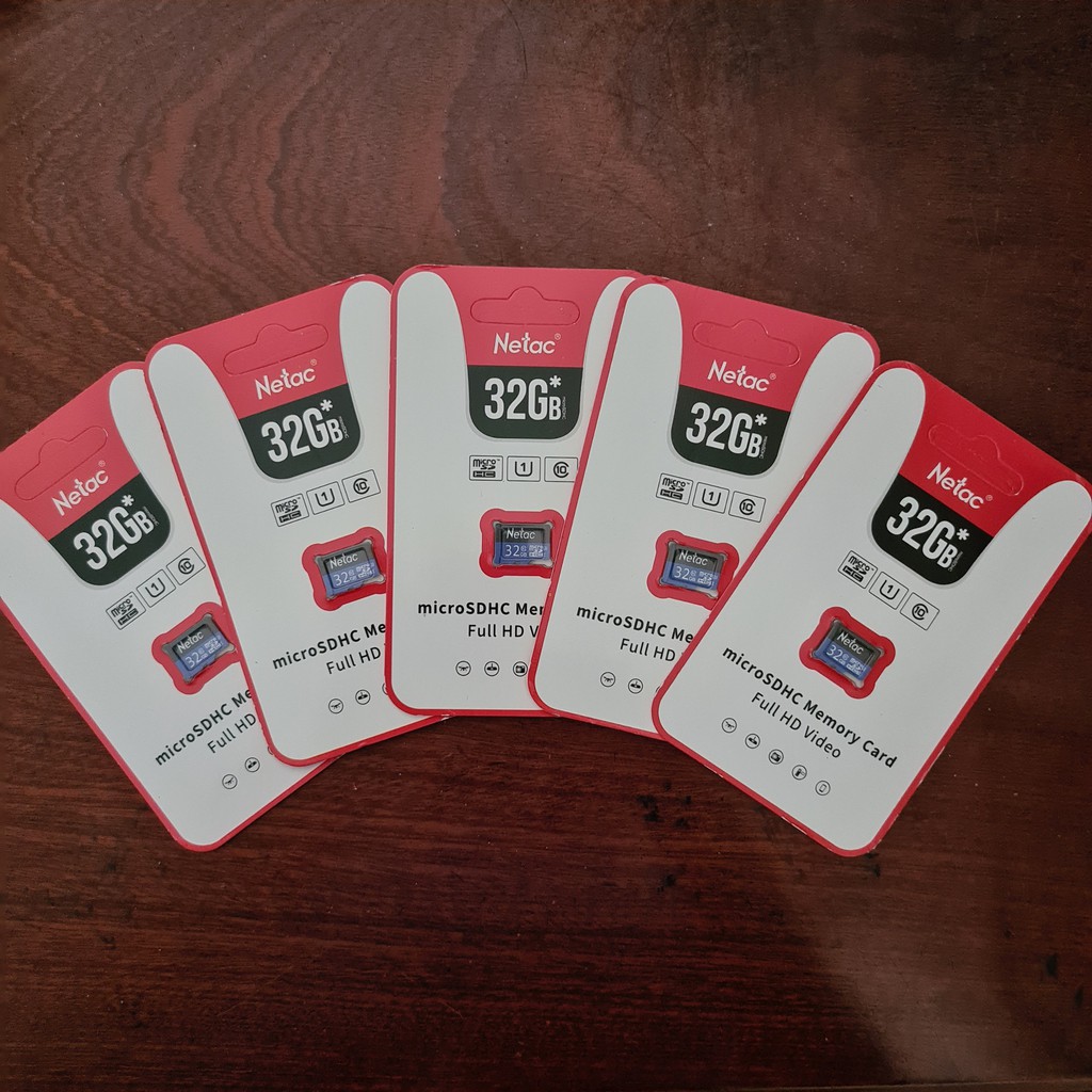 (Sỉ) Combo 5 thẻ nhớ Netac 32G chuyên dụng cho Camera - Bảo hành 3 năm