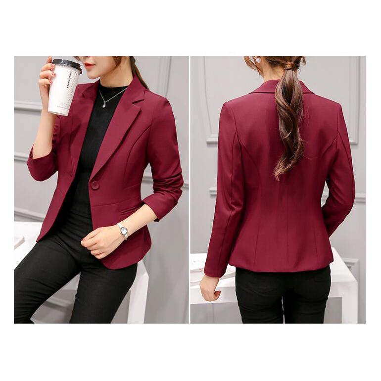 Women long sleeve solid color Blazer
