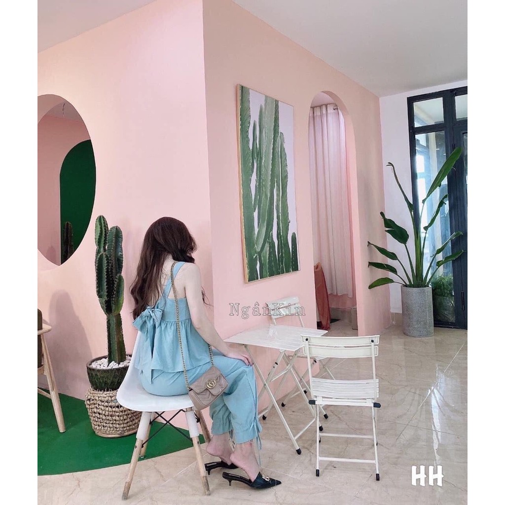 (ẢNH THẬT) BỘ ĐŨI  ÁO 2 DÂY NƠ SAU LƯNG QUẦN DÀI CỰC SANG CHẢNH - HÀNG QUẢNG CHÂU MỚI VỀ- GIÁ CỰC SỐC | BigBuy360 - bigbuy360.vn