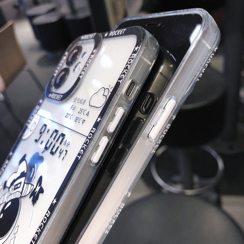 Phù Hợp Ốp Điện Thoại Họa Tiết Phi Hành Gia Hoạt Hình Cho IPhone 11 12 13 Pro Max Xs X Xr 7 8 Plus Se 2020