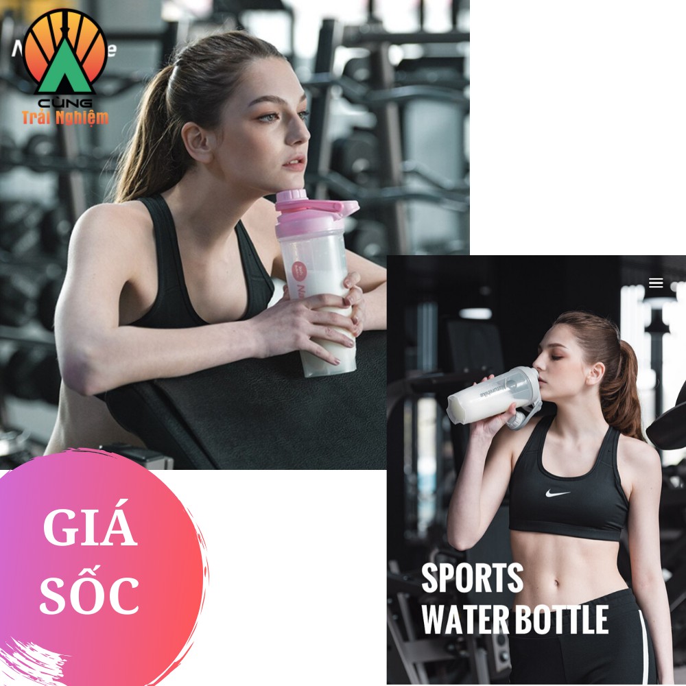 [CHÍNH HÃNG] Bình Lắc Thể Thao cho Tập Gym Du Lịch Dã Ngoại Cắm Trại Picnic CHỐNG TRÀN Siêu nhẹ NatureHike NH19SJ003