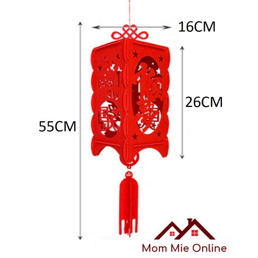 Lồng đèn xuân 3D khắc câu chúc Tết nhiều ý nghĩa - LD05