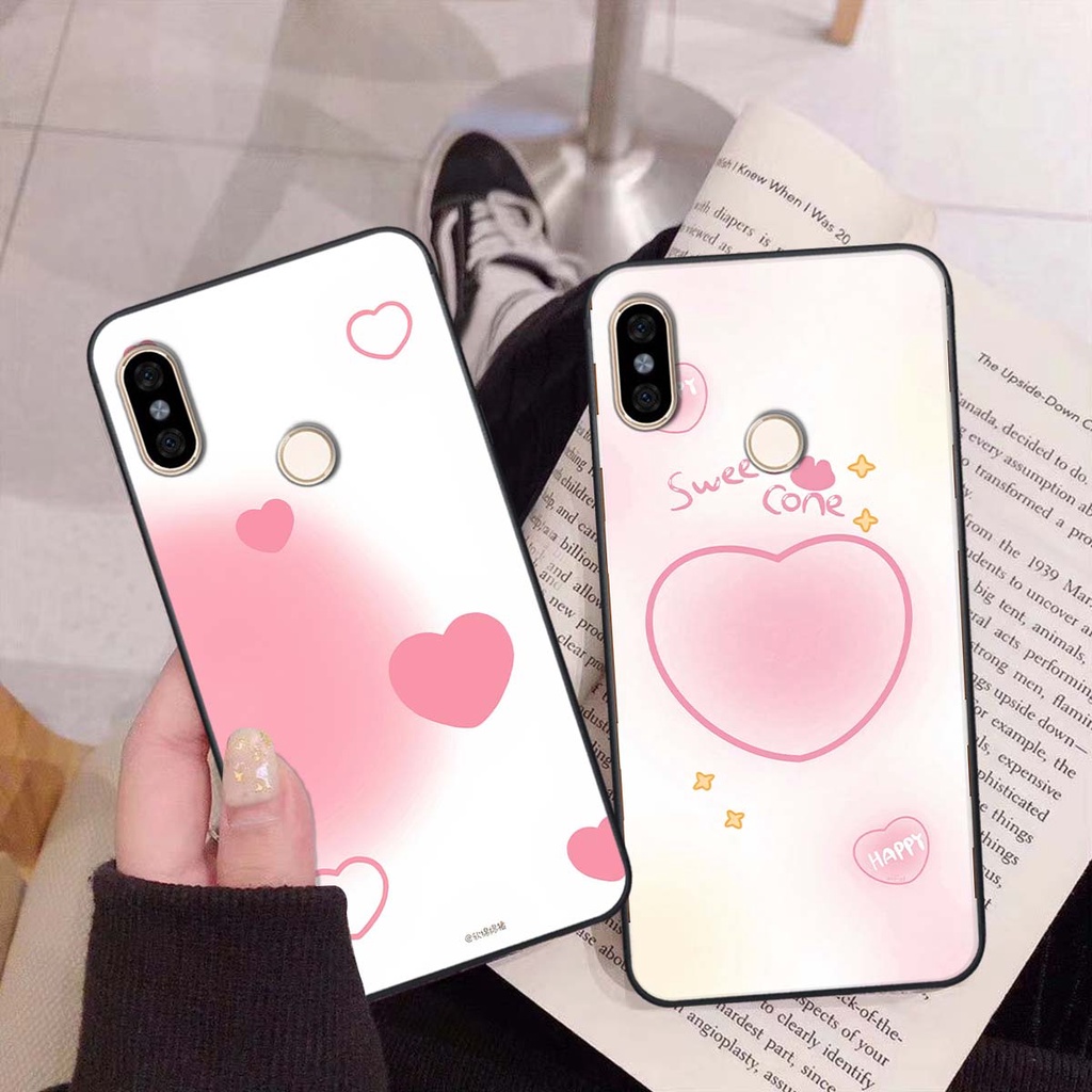 Ốp Xiaomi Mi A2 in hình trái tim, caro kẹo ngọt đầy cá tính siêu đẹp siêu chất