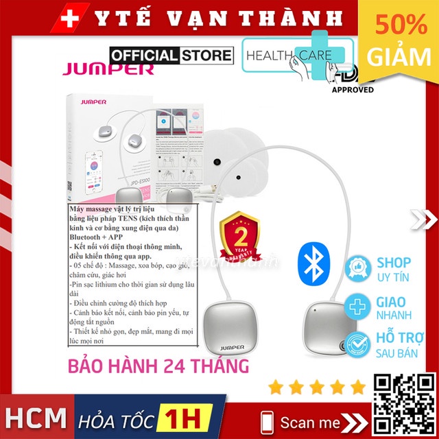 ✅ Máy Massage Xung Điện Jumper JPD - ES100 (Bluetooth) | Liệu pháp TENS (Công Nghệ Đức) -VT0966