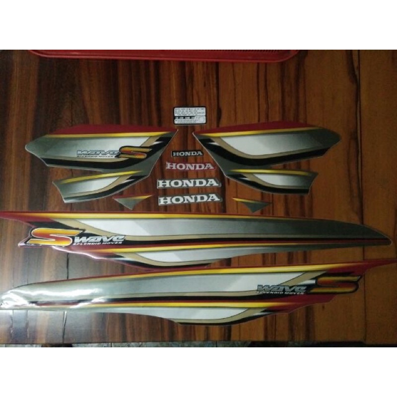 Bộ tem Wave S100 màu đỏ hàng nhập Thái Lan chất lượng cao dành trang trí riêng cho dòng xe này