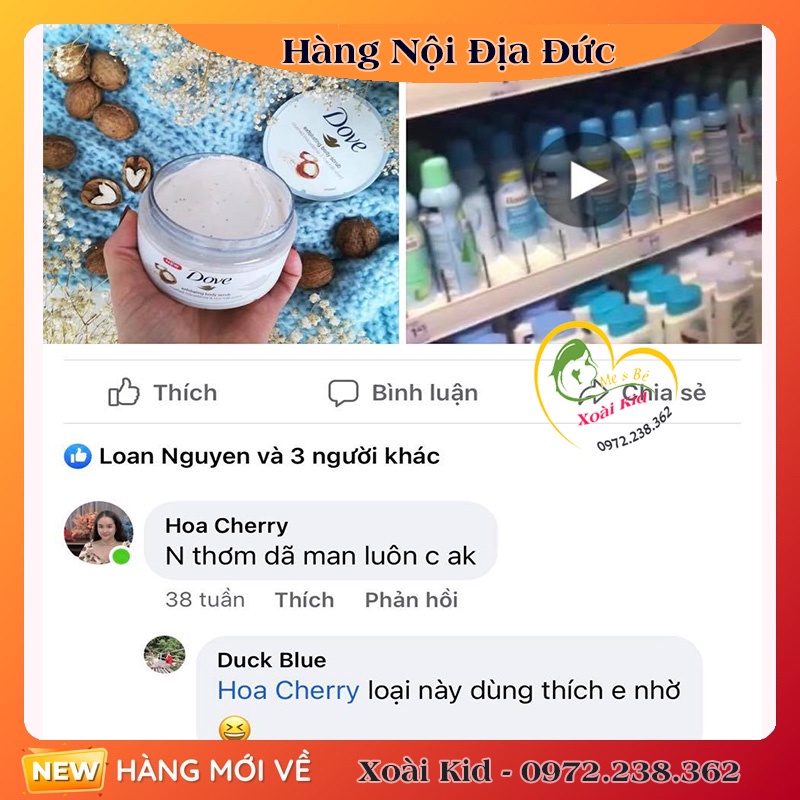 Tẩy da chết body DOVE nội địa Đức, Đủ Bill và Review | BigBuy360 - bigbuy360.vn