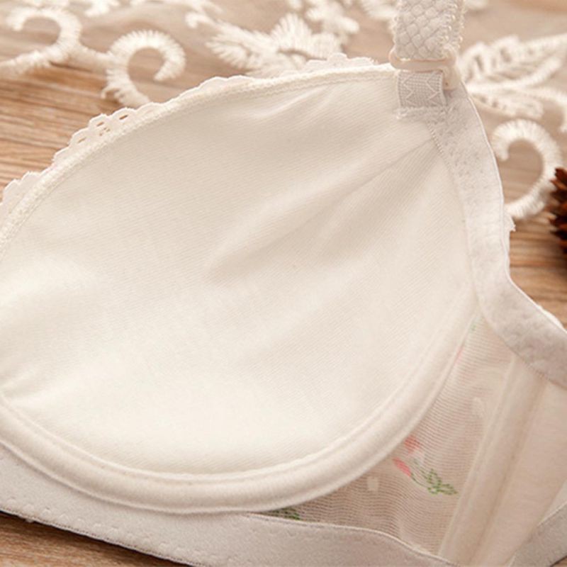 Set nội y nữ bằng cotton phối ren và nơ thoải mái