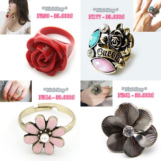 [Phần 1] Nhẫn kiểu các loại bông hoa (kéo sang phải xem thêm mẫu)