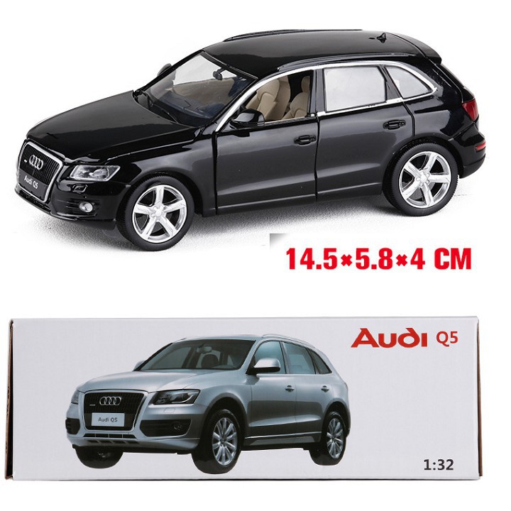 Xe mô hình ô tô Audi Q5 bằng sắt đồ chơi trẻ em xe mở cửa chạy cót có âm thanh và đèn hàng Quảng Châu