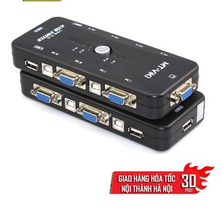 Bộ chia KVM USB 4 cây dùng 1 màn hình, HÀNG CHÍNH HÃNG (MT- VIKI)