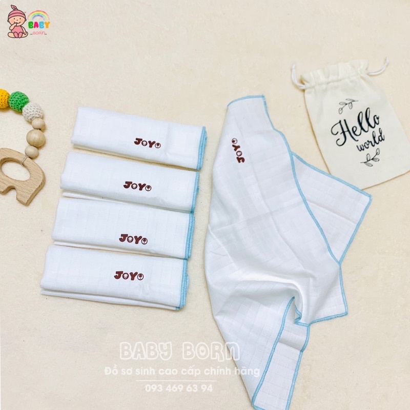 Khăn sữa cho bé JOYO Set 5 khăn sữa vải sợi tre, thấm hút tốt, kích thước 30x30 cm