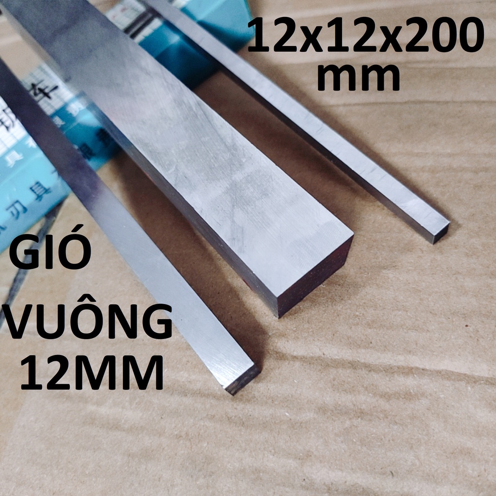 Dao thép gió THDQ, vuông 12mm, size 12x12x200mm, hàng phổ thông