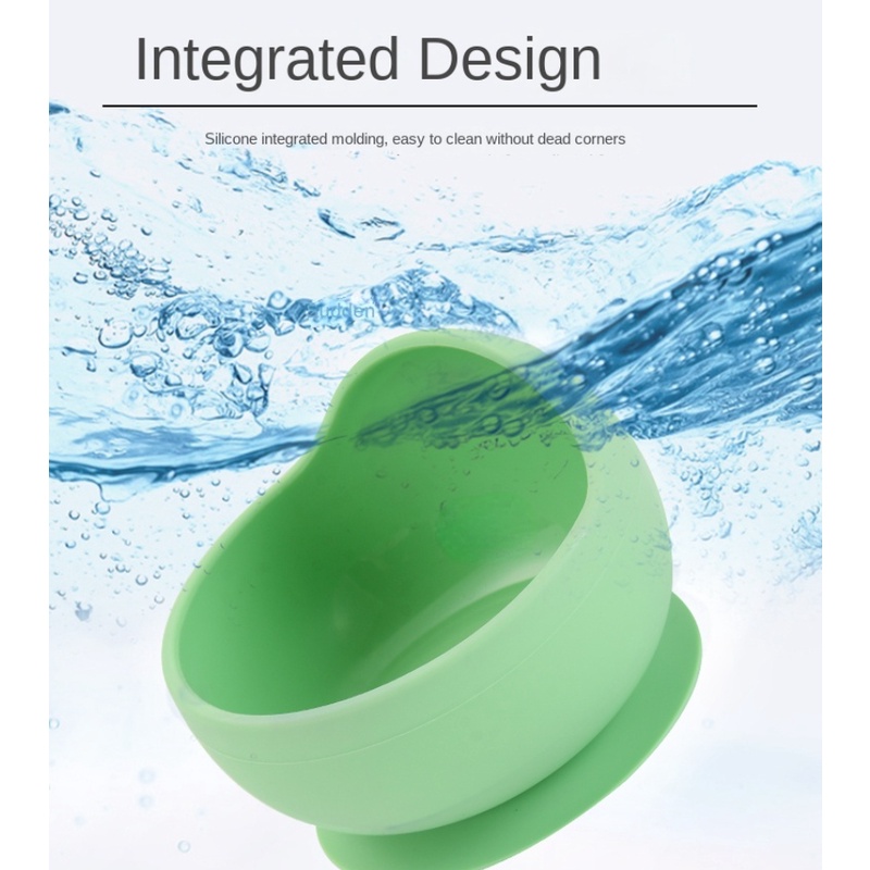 Bát Ăn Bằng Silicone Có Đế Hút Thiết Kế Dễ Thương Cho Trẻ Em