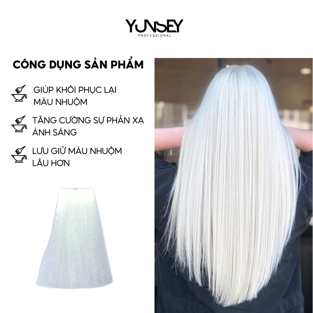 Kem nhuộm dưỡng tóc màu Trắng White Color Mask Yunsey 200ml