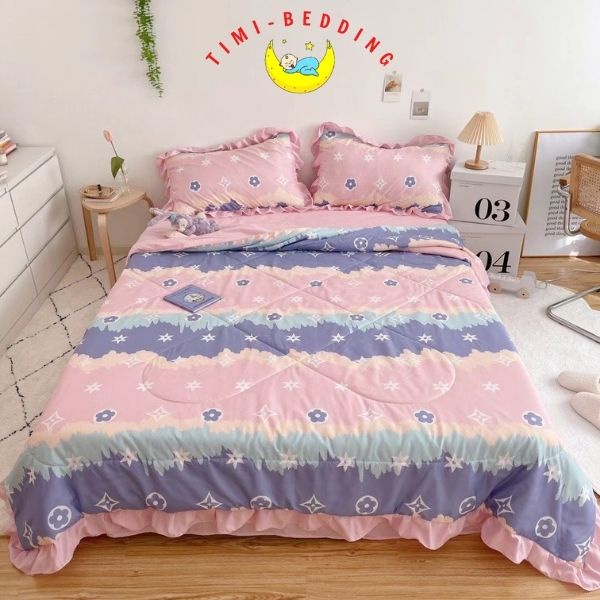 Bộ chăn ga đũi hè nhập khẩu cao cấp thoát mát, nhẹ nhàng và không bám dính – Timibedding