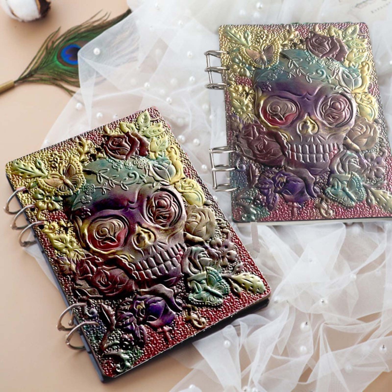 Sa Khuôn Silicon Hình Đầu Lâu Làm Gương Trang Trí Sổ Tay DIY