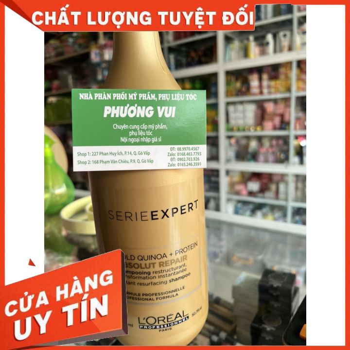 DẦU GỘI LO,REAL PHỤC HỒI 3 TÁC ĐỘNG ABSOLUTE REPAIR 1500ML(HÀNG NHÂP KHẨU) DƯỠNG PHỤC HỒI HƯTỔN GIÚP MÁI TÓC MƯỢT MÀ ÓNG