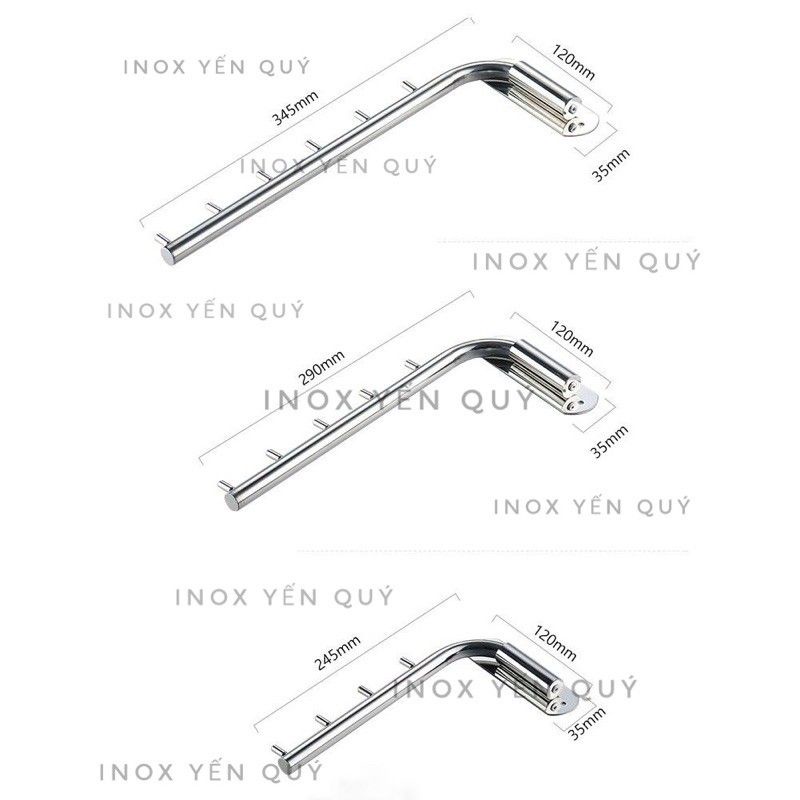 INOX304 THANH TREO QUẦN ÁO GẤP GỌN DÁN TƯỜNG HOẶC KHOAN