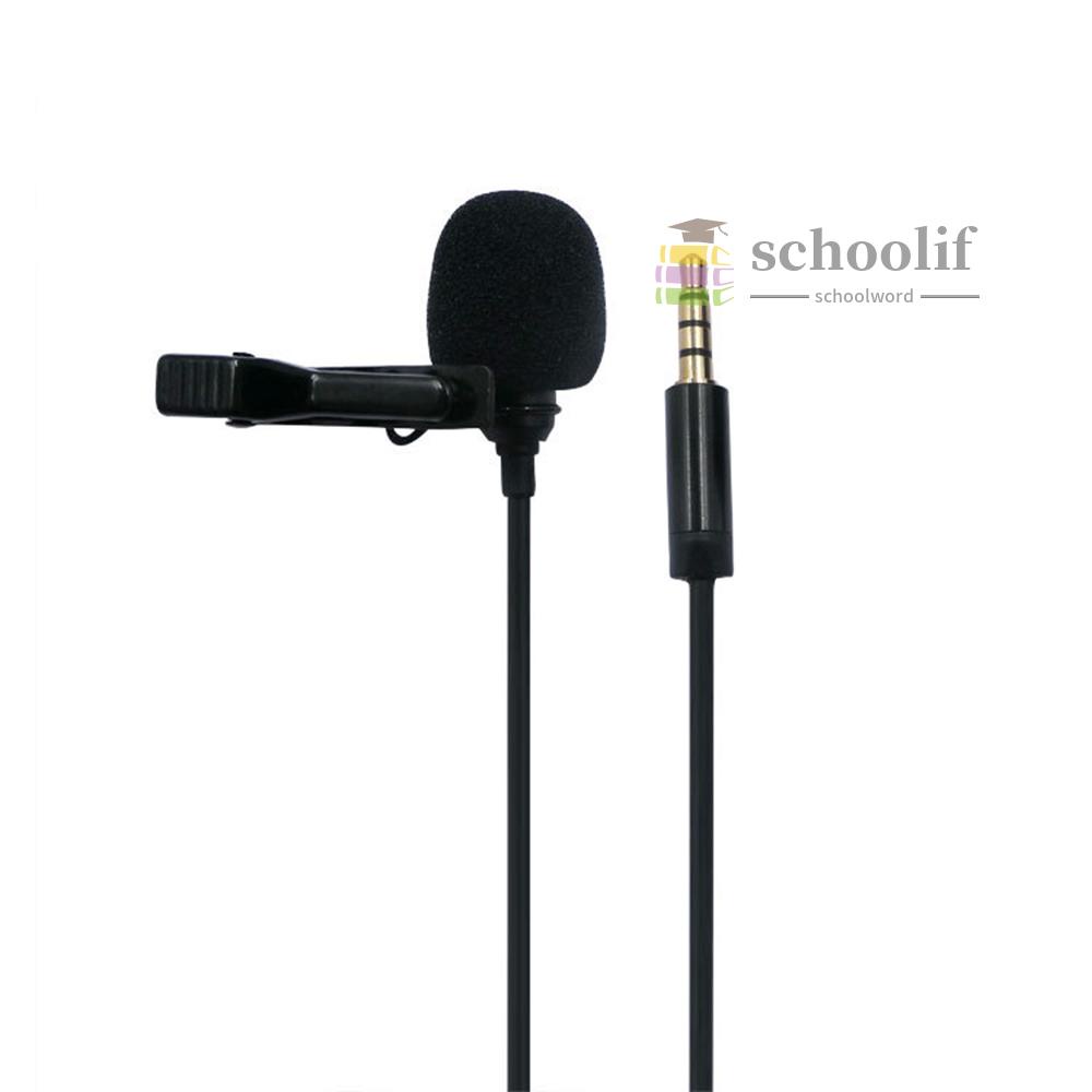 Micro gắn cổ áo giắc cắm 3.5mm thu đa hướng để ghi âm/ phỏng vấn cho điện thoại/ máy tính xách tay | BigBuy360 - bigbuy360.vn