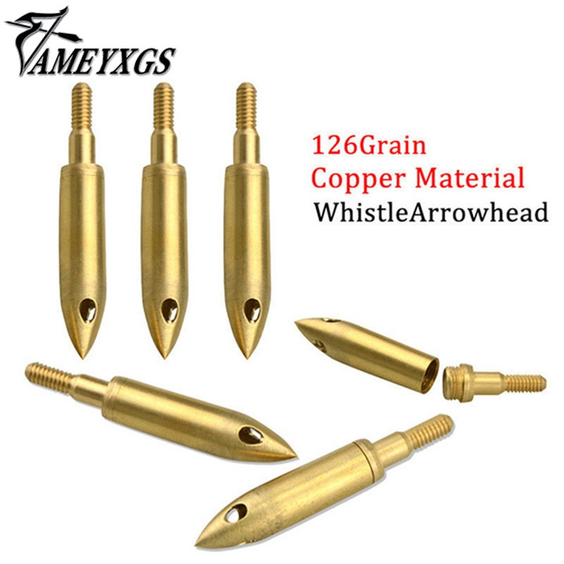 6 Cái 2/3 Lỗ Còi Đầu Mũi Tên 126 Hạt Broadheads Hợp Chất/Cung Uốn Ngược Nỏ Bắn Mũi Tên Phụ Kiện Điểm Tip