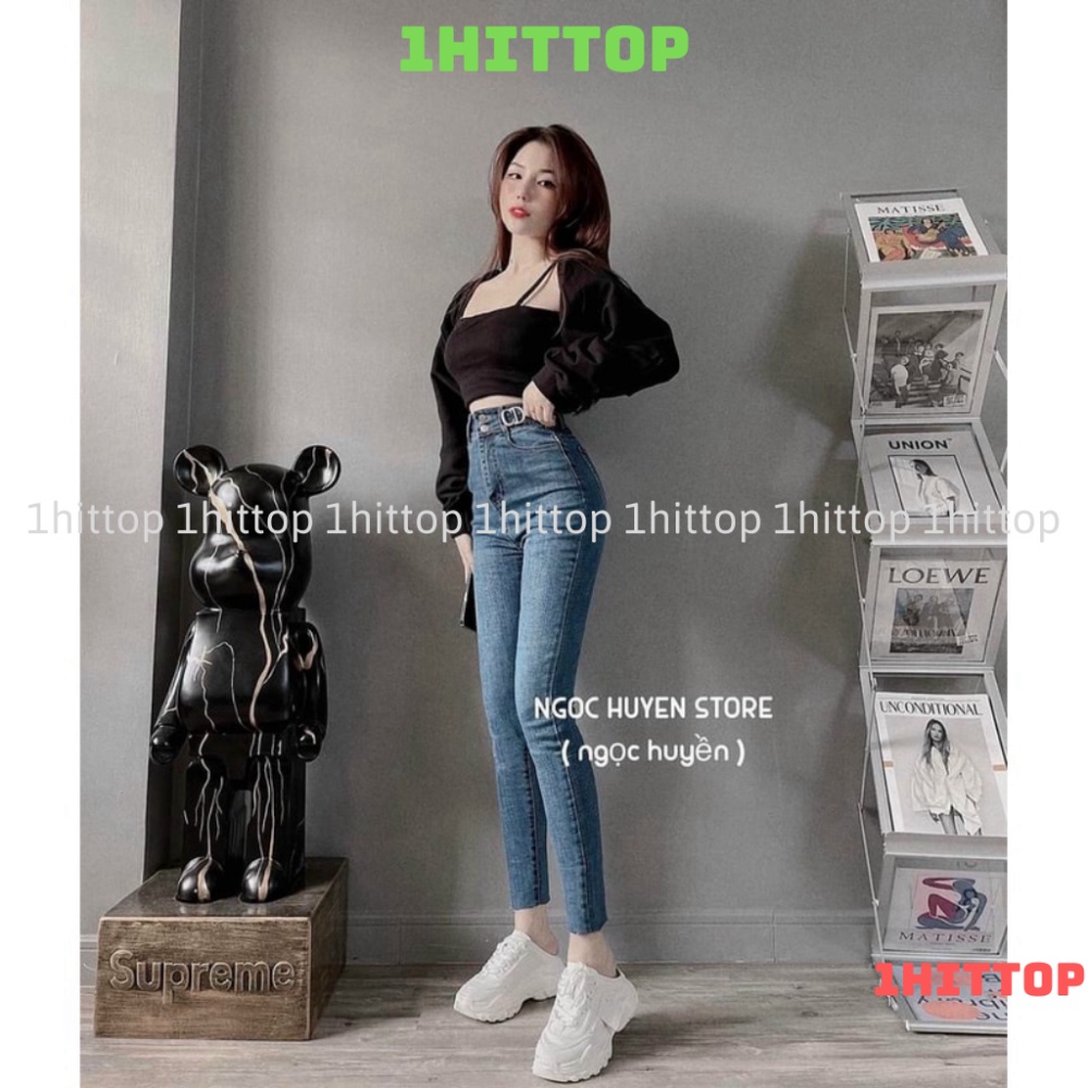 Quần jean lưng cao 2 khuy 1hittop