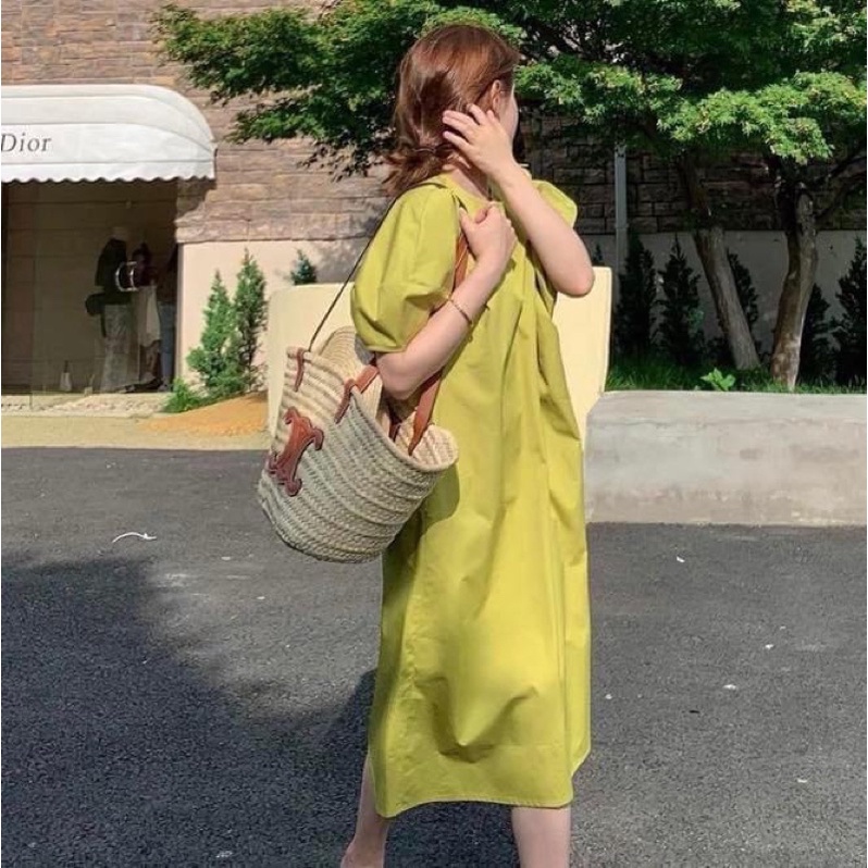 Váy kiểu xuông nữ, đầm xuông xanh bơ, váy RHSTORE | BigBuy360 - bigbuy360.vn