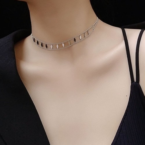 Dây Chuyền Choker Titan Ko Đen TT 3059