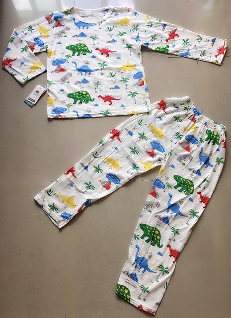 Bộ thun dài, cotton sợi tre 100%, chất siêu mát