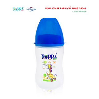 Bình sữa cổ rộng Pappi Thái Lan 250ml