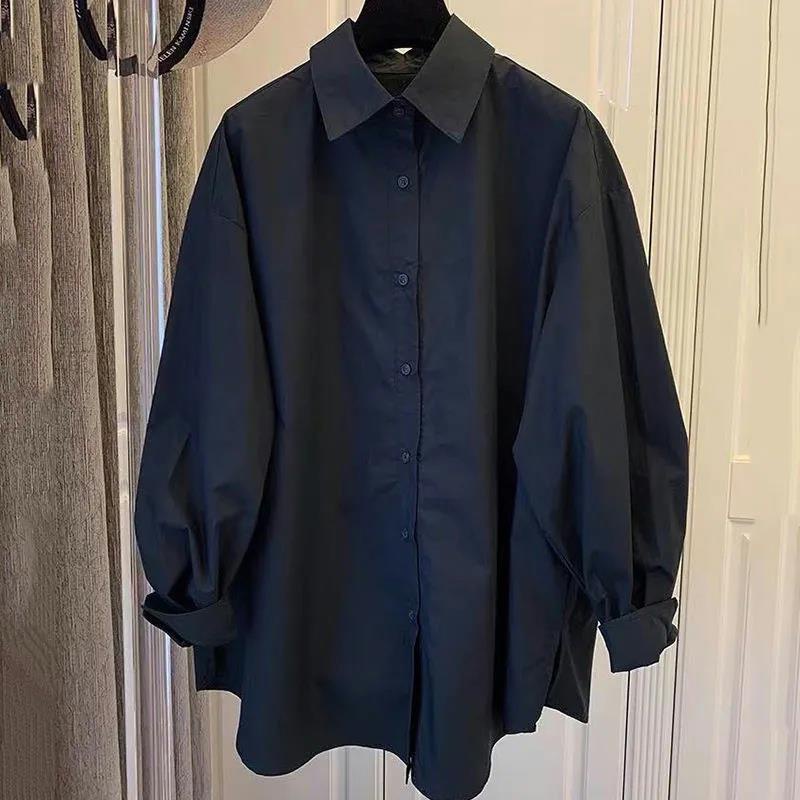 Áo Sơ Mi Tay Dài Dáng Rộng Màu Hồng Phong Cách Pháp Cổ Điển Thời Trang Xuân Thu Cho Nữ