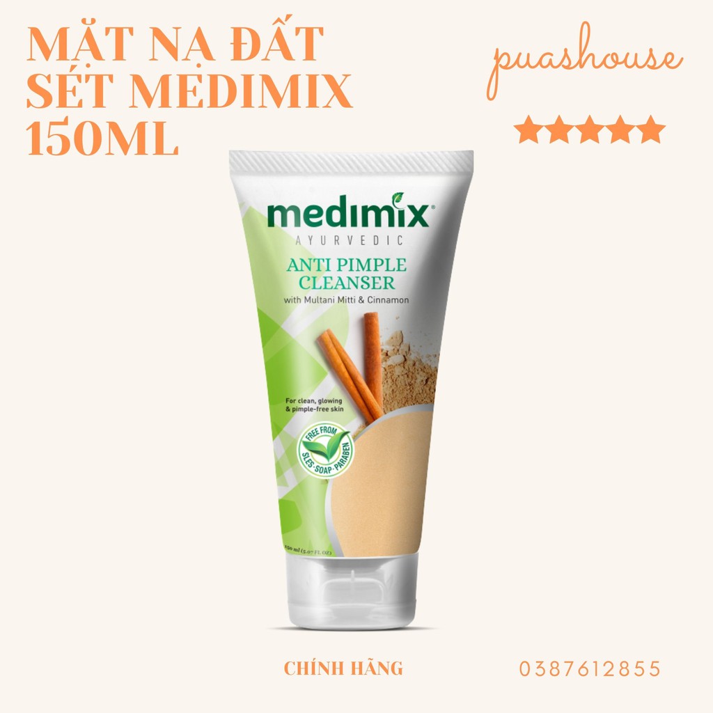 [ Ấn Độ ] Mặt nạ sạch sâu Medimix Anti pimple cleanser 150ml