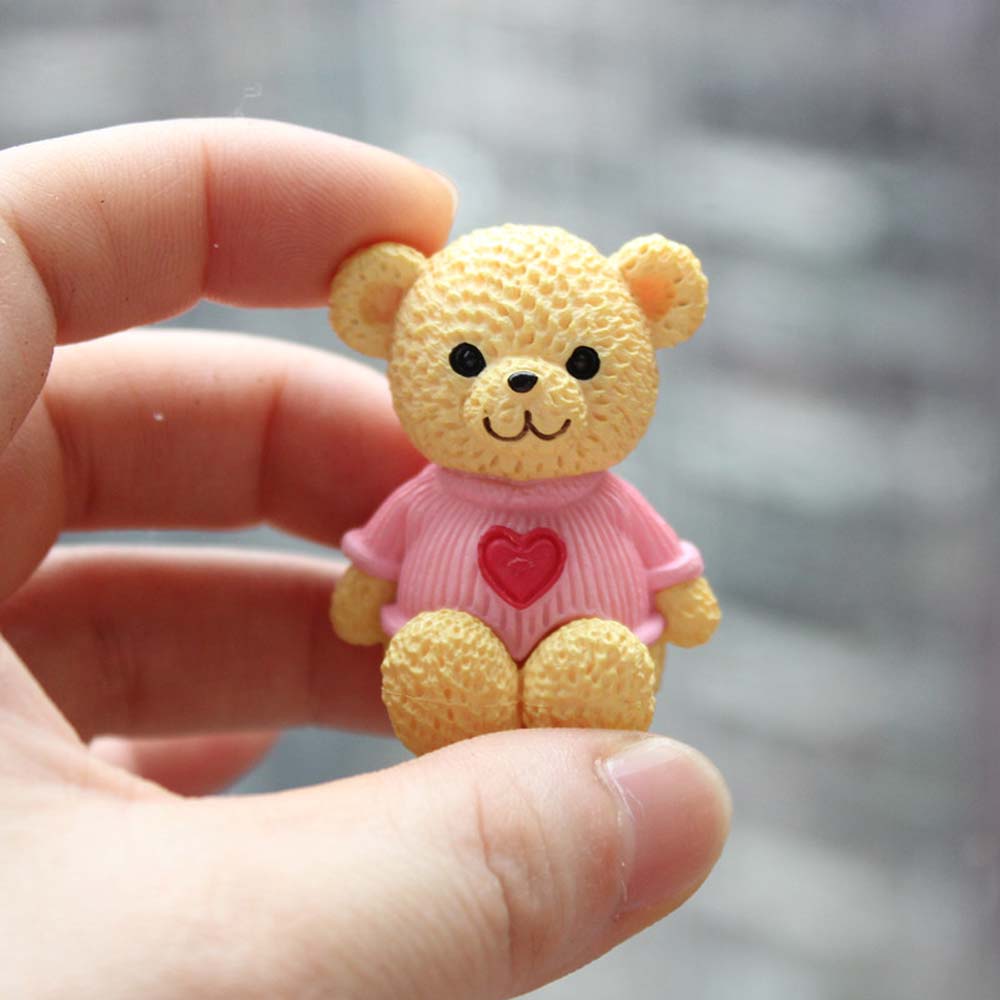 Tượng gấu mini dễ thương dùng trang trí