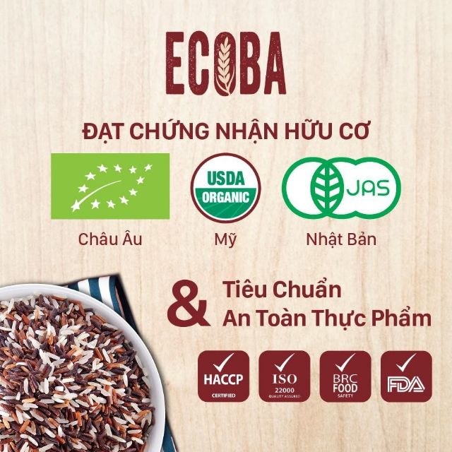 GẠO LỨT ĐEN HỮU CƠ CAO CẤP - ECOBA HUYỀN MỄ 1KG