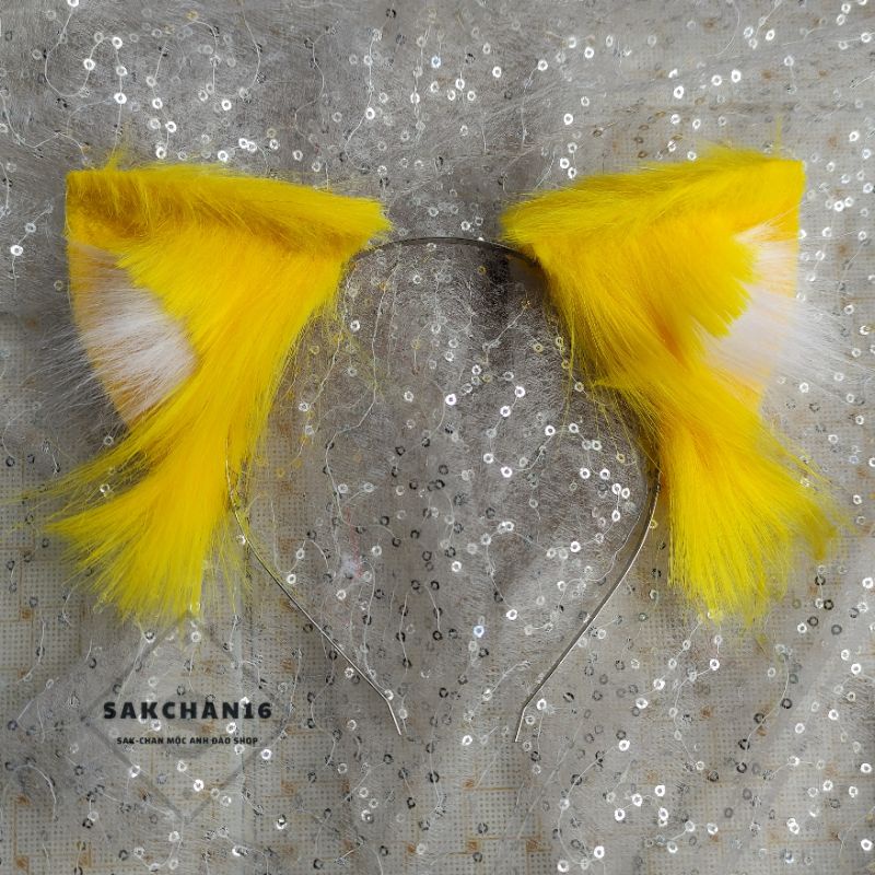 Tai đuôi mèo hoá trang cosplay màu vàng xinh xắn | BigBuy360 - bigbuy360.vn