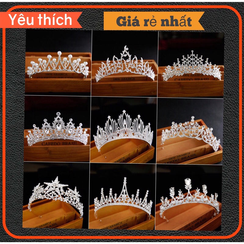 Vương Miện Đính Pha Lê Sang Trọng Cho Cô Dâu