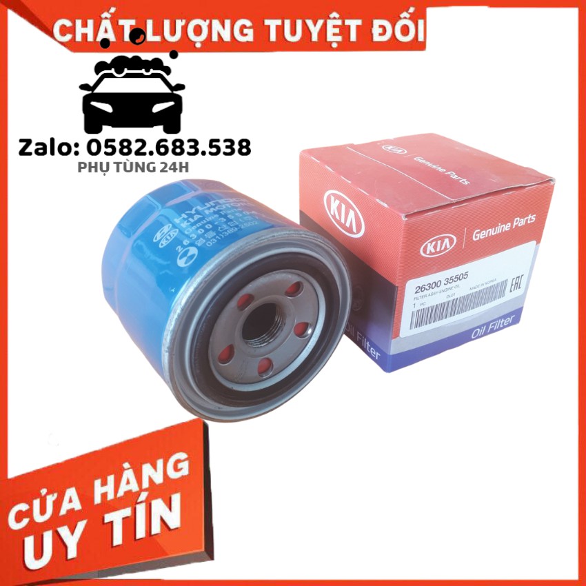 Lọc dầu nhớt Hyundai Kia Morning, I10,Accen,Cerato,K3 Hàn Quốc - Mã SP 2630035504/2630002503 thay thế định kỳ 10.000 km