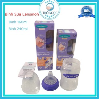 Bình sữa cổ rộng lansinohn núm ty mềm ,chống sặc tốt
