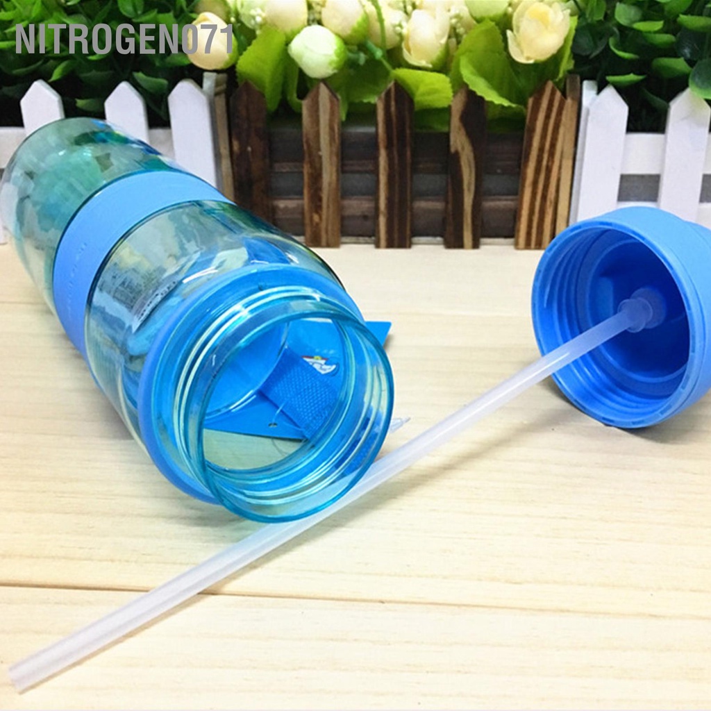 Nitrogen071 Bình Nước Thể Thao Có Ống Hút Hình  Dễ Thương Nhiều Màu Sắc Cho Bé