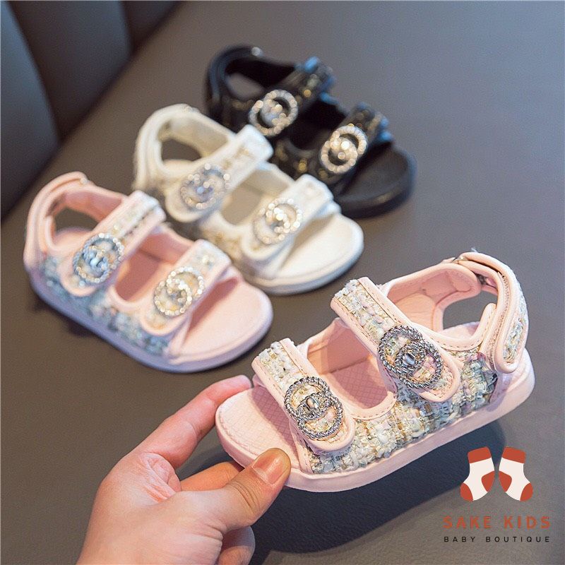 Dép quai hậu cho bé - Sandal quai dán tiện lợi chất dạ tex cực sang đế chống trơn trượt tốt mẫu mới nhất M2006
