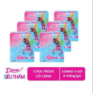 Lốc 6 gói DIANA SIÊU THẤM COOL FRESH