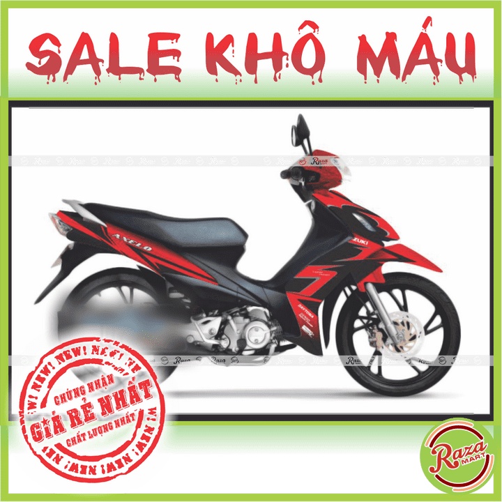 | SALE KHÔ MÁU | Tem trùm xe Axelo - Decal PVC 5 Lớp Cao Cấp - Chống Thấm, Chống Phai Màu - Mã số: AXE 22