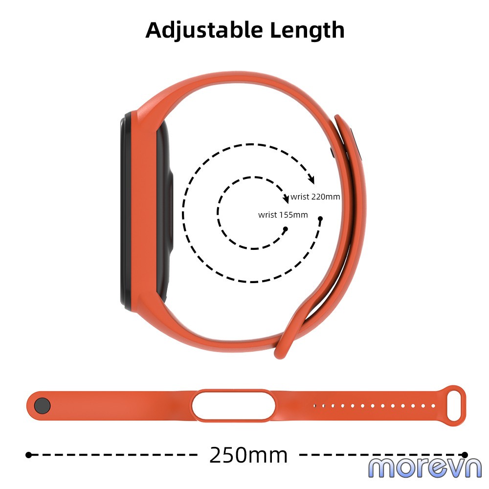 Dây Đeo Silicone Thay Thế Cho Đồng Hồ Thông Minh Xiaomi Mi Band 7 6/5