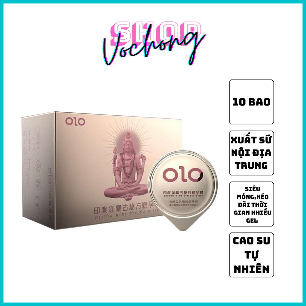 Bao cao su OLO gân gai siêu mỏng kéo dài thời gian - Hộp 10c