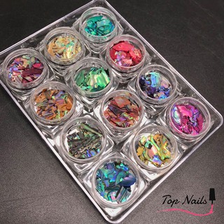 ✅ Set xà cừ vân gỗ 12 màu sắc làm nails