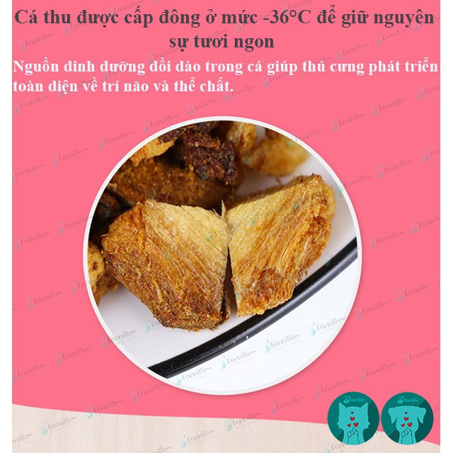 [100% CÁ THU]Cá Thu Sấy Khô, Thức Ăn Cho Chó Mèo, Đồ Ăn Vặt Thú Cưng, Bổ Sung Dinh Dưỡng, Chất Lượng, 100gr - JFamille