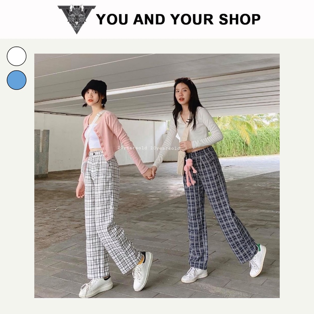 Quần Caro Dây Kéo YAYSHOP chất kate mềm mịn siêu tôn dáng (3 Màu) hình thật form unisex