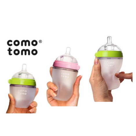 Bình Sữa Comotomo 150ml/250ml Núm Silicon Siêu Mềm {CHÍNH HÃNG COMO}