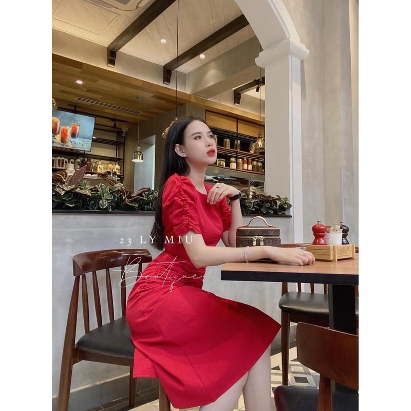 [Mã SKAMA06 giảm 8% tối đa 50K đơn 250K] VNU89 - VÁY XOÈ TRƠN DÚM BỤNG TAY NHÚN BỒNG | BigBuy360 - bigbuy360.vn