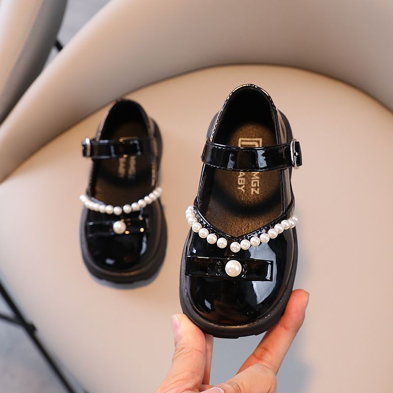 Giày Tập Đi, Giày Búp Bê Cho Bé Gái Đính Nơ Ngọc Xinh Xắn MGBaBy Mẫu Mới 2022